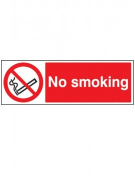 No smoking sign in rigid plastic – 5 sizes Site Products